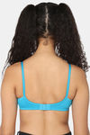 Naidu Hall Single Layered Non Wired Medium Coverage T-Shirt Bra - Blue Atoll — thumbnail 4
